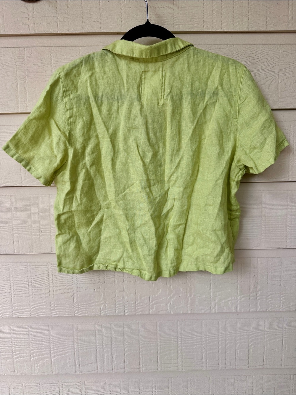 Lime Green Calypso St. Barth Women’s 100% Linen Button-Down - Picture 4 of 4
